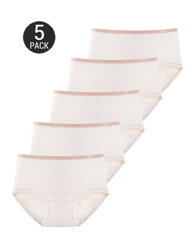 5-Pack Pure Cotton Colorblock Antibacterial Briefs