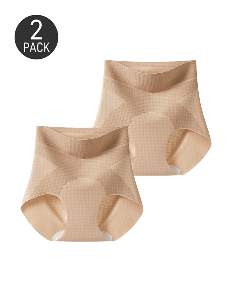 2-Pack Seamless Ice Silk Hip-Lifting Shaping Panties