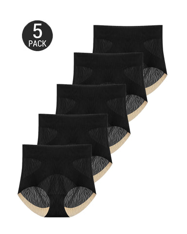 5-Pack High-Waist Stretch Cotton Comfort Panties