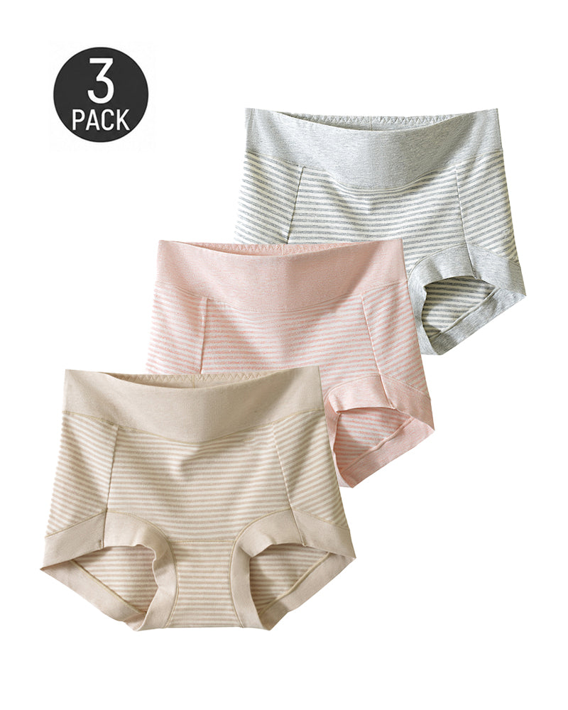 3-Pack Pure Cotton Striped Briefs