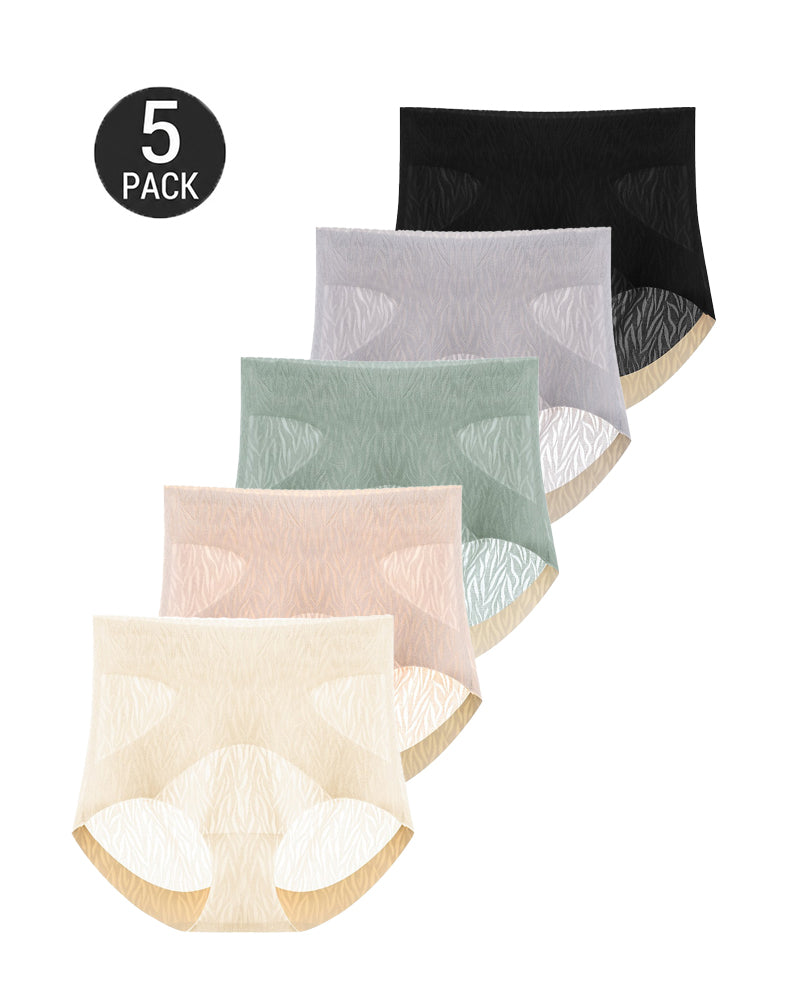 5-Pack High-Waist Stretch Cotton Comfort Panties