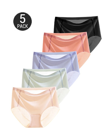 5-Pack Ultra-Thin Breathable Ice Silk Seamless Panties