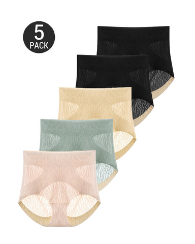 5-Pack High-Waist Stretch Cotton Comfort Panties