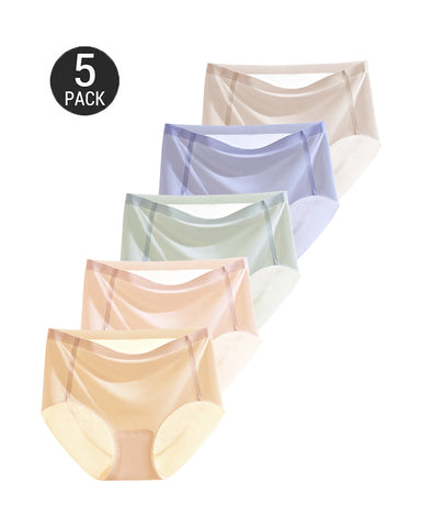 5-Pack Ultra-Thin Breathable Ice Silk Seamless Panties