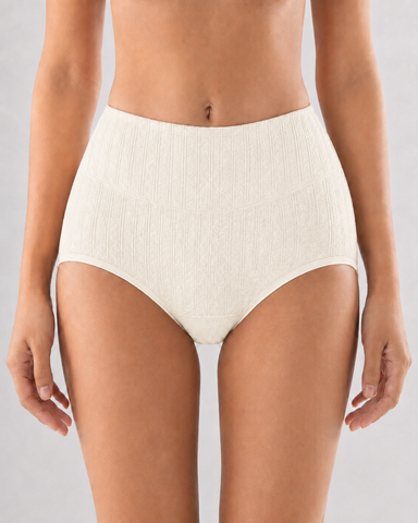 4-Pack High-Waisted Ribbed Cotton Briefs