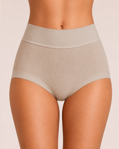 5-Pack Ribbed Cotton High-Waist Briefs