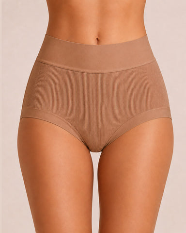 5-Pack Ribbed Cotton High-Waist Briefs