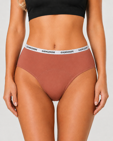 5-Pack Pure Cotton Letter Print Seamless Menstrual Panties