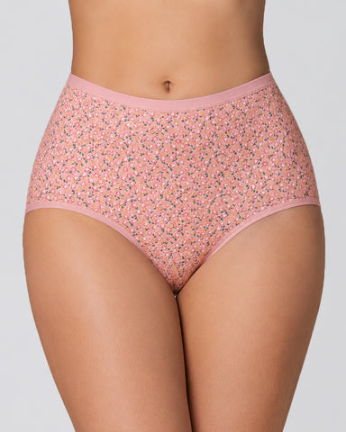 4-Pack Floral Print Cotton Briefs