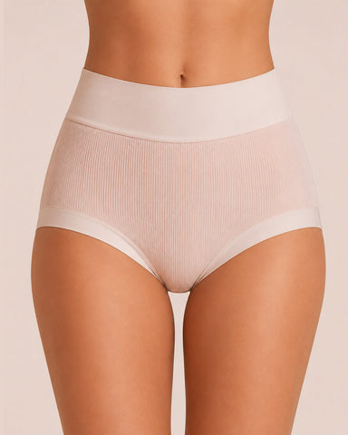 5-Pack Ribbed Cotton High-Waist Briefs