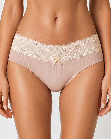 5-Pack Seamless Lace Cotton Antibacterial Crotch Panties