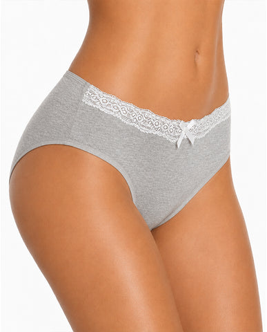 5-Pack Pure Cotton Breathable Lace Trim Panties