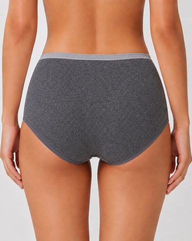 5-Pack Pure Cotton Colorblock Antibacterial Briefs