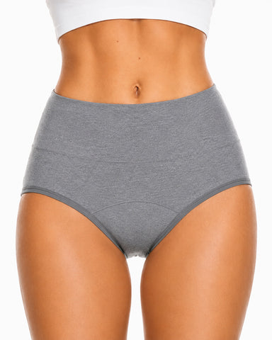 Multiple-Pack High Waist Pure Cotton Seamless Menstrual Panties