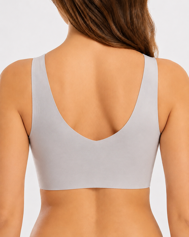 Plus Size Front-Close Seamless Push-Up Vest Bra