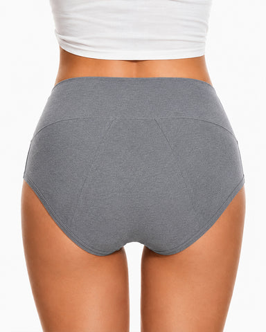 Multiple-Pack High Waist Pure Cotton Seamless Menstrual Panties