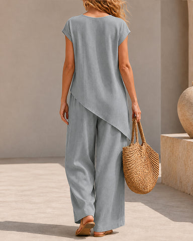 Casual Linen Two-Piece Set