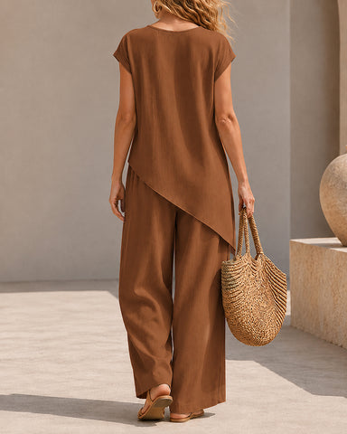 Casual Linen Two-Piece Set