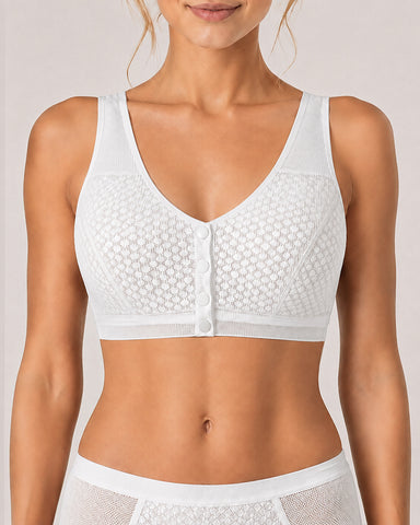Breathable Front Closure Wireless Bra
