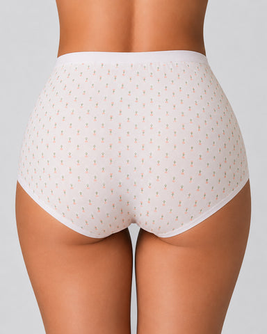 4-Pack Floral Print Cotton Briefs