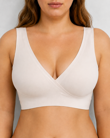 Deep V Crossover Wire Free  Nursing Bra
