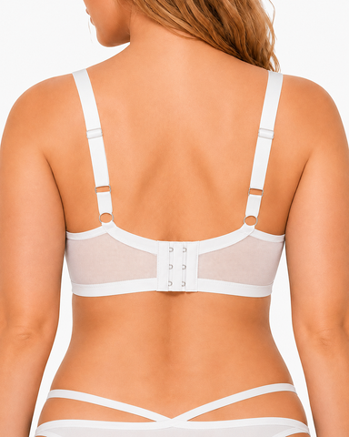 Plus Size Sexy Push-Up Breathable Mesh Full Cup Bra