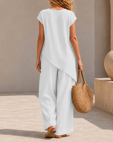 Casual Linen Two-Piece Set