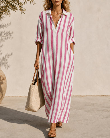Coastal Stripe Easy Maxi Dress