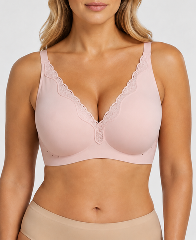 Plus Size Deep V  Push Up Bra