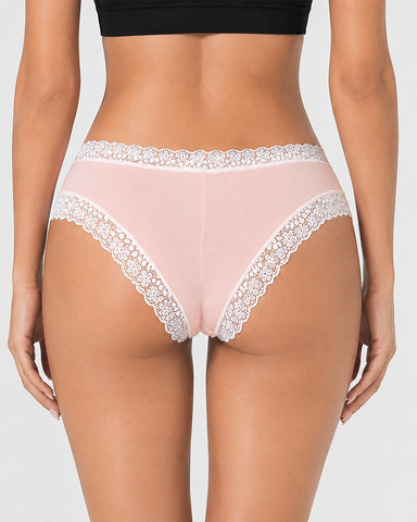 5-Pack Sexy Pure Cotton Lace Trim Thongs