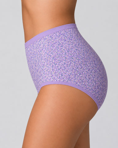 4-Pack Floral Print Cotton Briefs