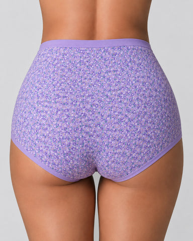 4-Pack Floral Print Cotton Briefs