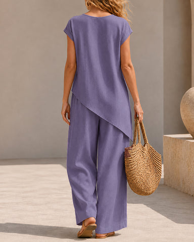 Casual Linen Two-Piece Set
