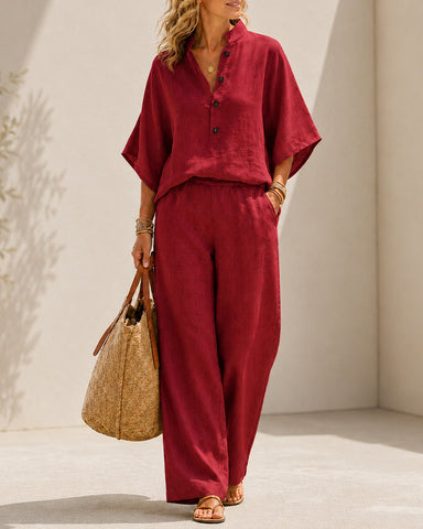 Cotton Linen Two-Piece Set
