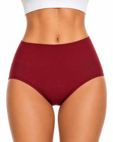 Multiple-Pack High Waist Pure Cotton Seamless Menstrual Panties