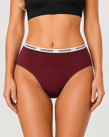 5-Pack Pure Cotton Letter Print Seamless Menstrual Panties