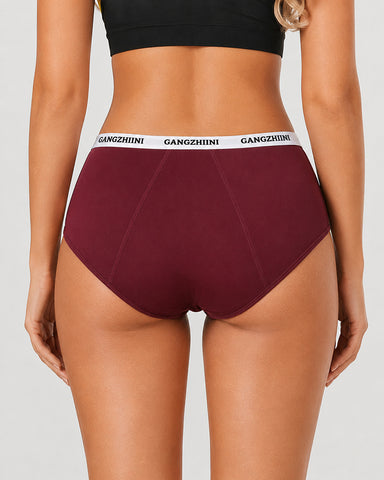 5-Pack Pure Cotton Letter Print Seamless Menstrual Panties