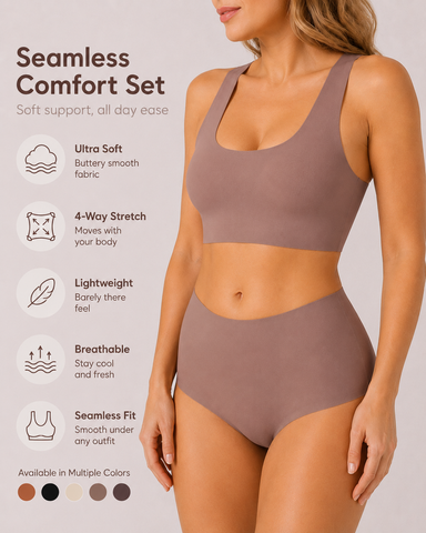 Seamless Wireless Bra Set