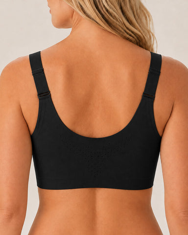 Front Zipper Seamless Push Up Breathable Vest Bra