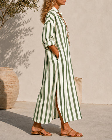 Coastal Stripe Easy Maxi Dress