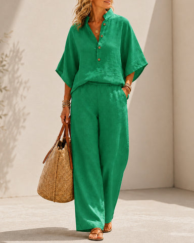 Cotton Linen Two-Piece Set
