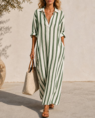 Coastal Stripe Easy Maxi Dress