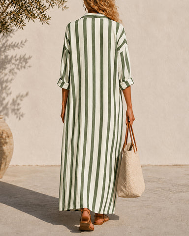 Coastal Stripe Easy Maxi Dress