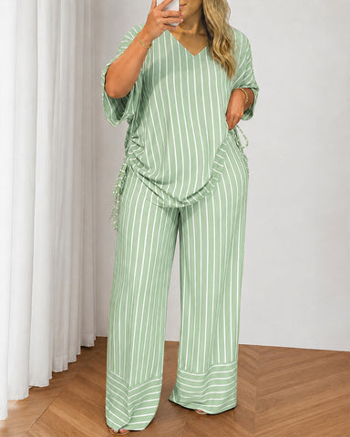 Relaxed Striped Lounge Set