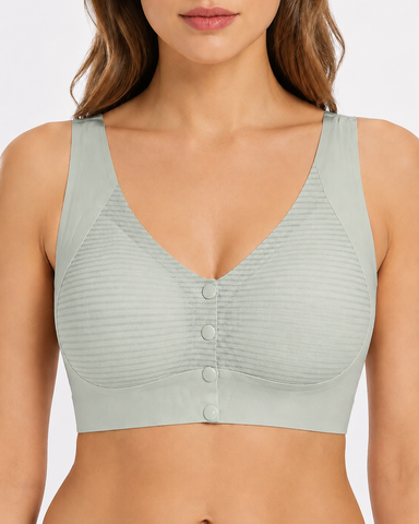 Plus Size Front-Close Seamless Push-Up Vest Bra
