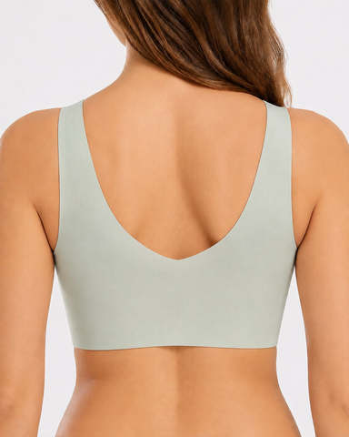 Plus Size Front-Close Seamless Push-Up Vest Bra