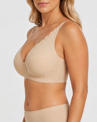 Plus Size Deep V  Push Up Bra
