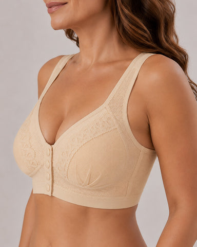 3-Pack Front Closure Wireless Lace Bras