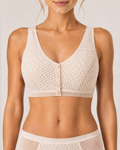 Breathable Front Closure Wireless Bra