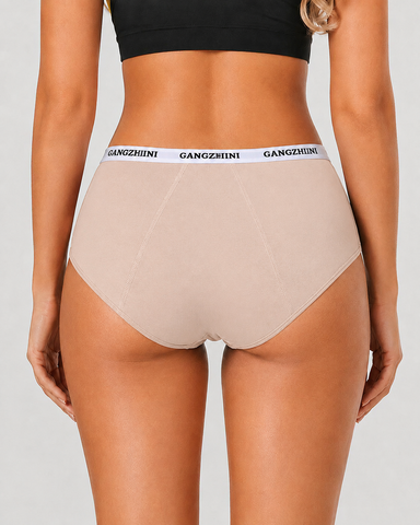 5-Pack Pure Cotton Letter Print Seamless Menstrual Panties
